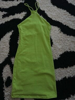Zara Green Halter Neck Mini Dress